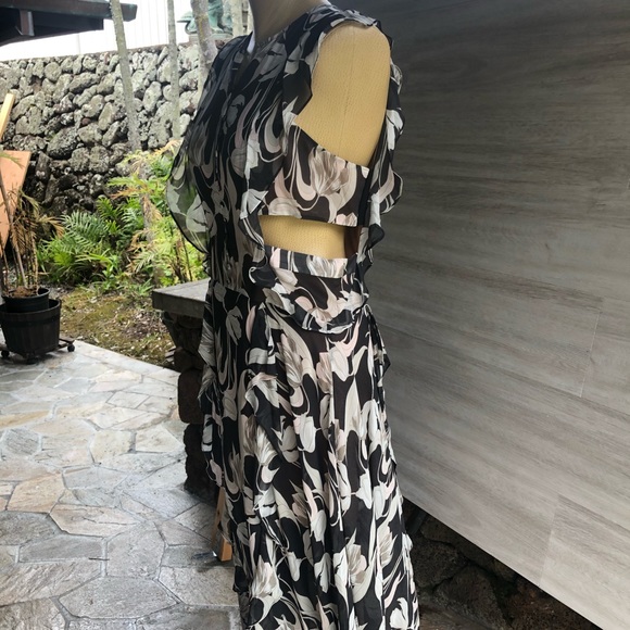 BCBG Maxazria Cutout Dress in Brown/Neutral colors - Picture 2 of 4